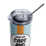 Gulf Racing Coffee Tumbler for Car Enthusiasts - Drive Fun Cars and Drink Good Coffee Everyday